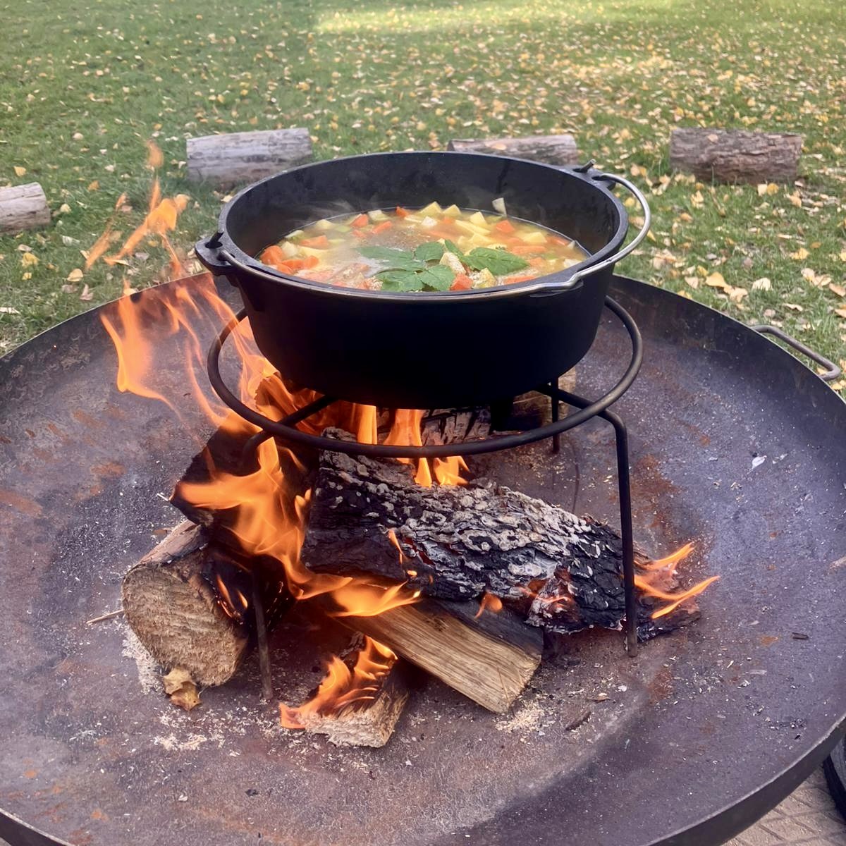 Feuerschale im Außenbereich der Natur-KinderGroßtagespflege DIESPECKMÄUSE